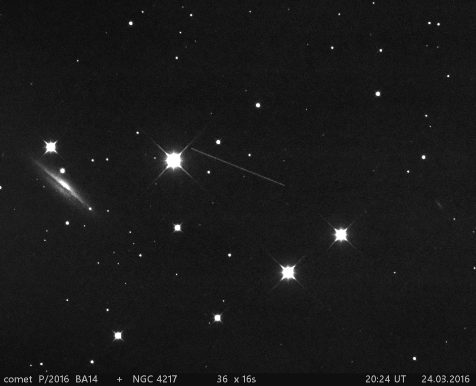 kometa P/2016 BA14  + NGC4217