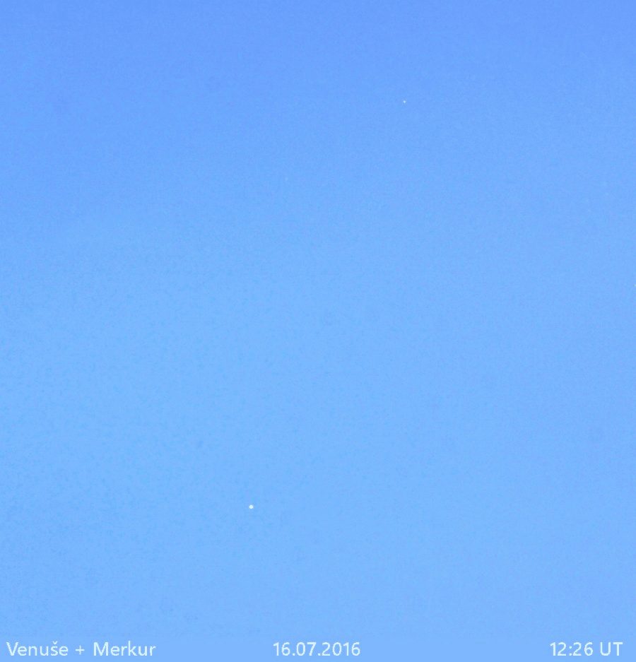 Venuše a Merkur před konjunkcí