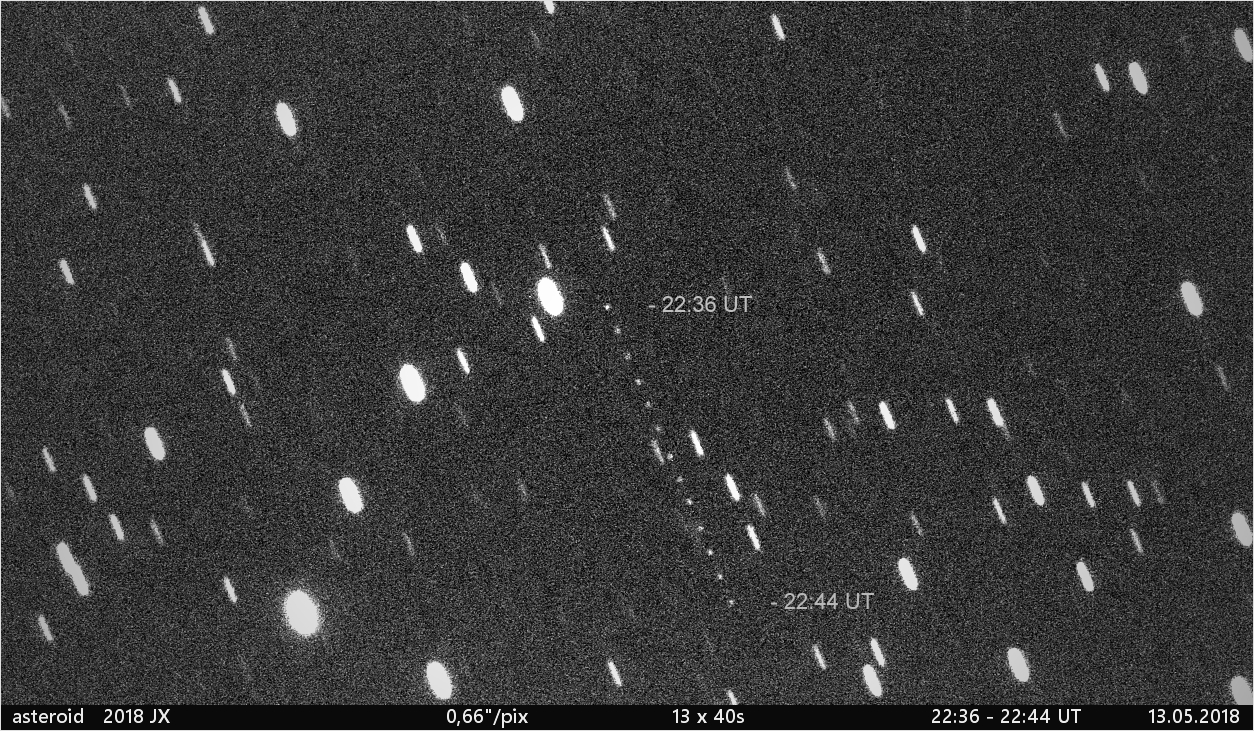 blízkozemní asteroid 2018 JX