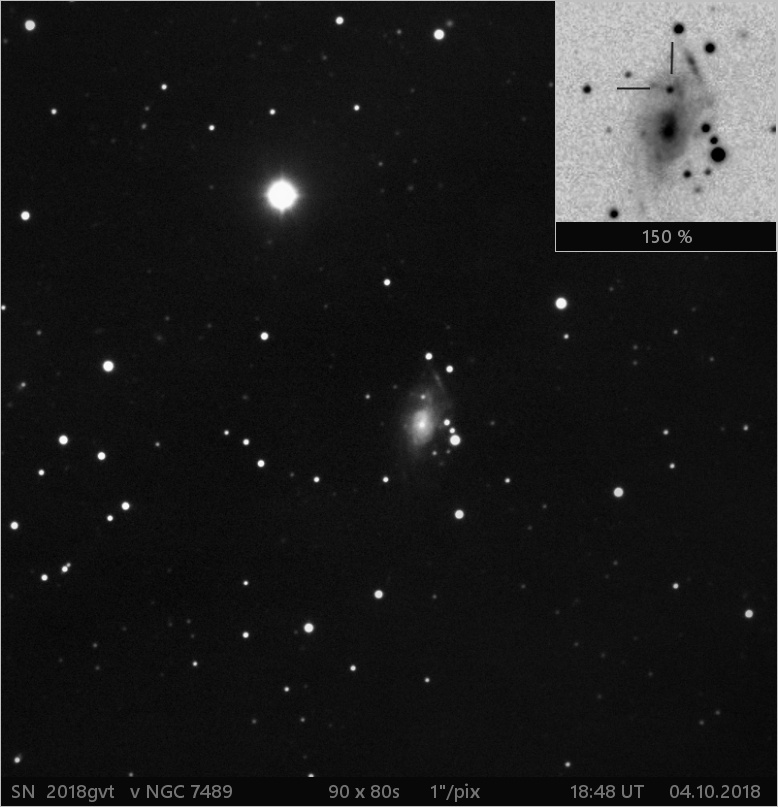 supernova SN 2018 gvr  v NGC7489