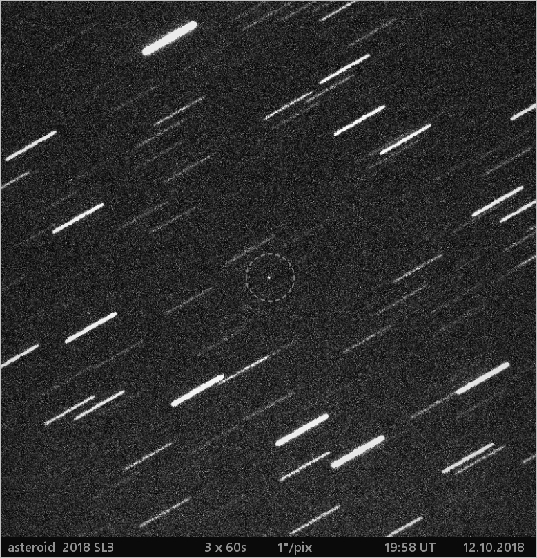 blízkozemní asteroid 2018 SL3