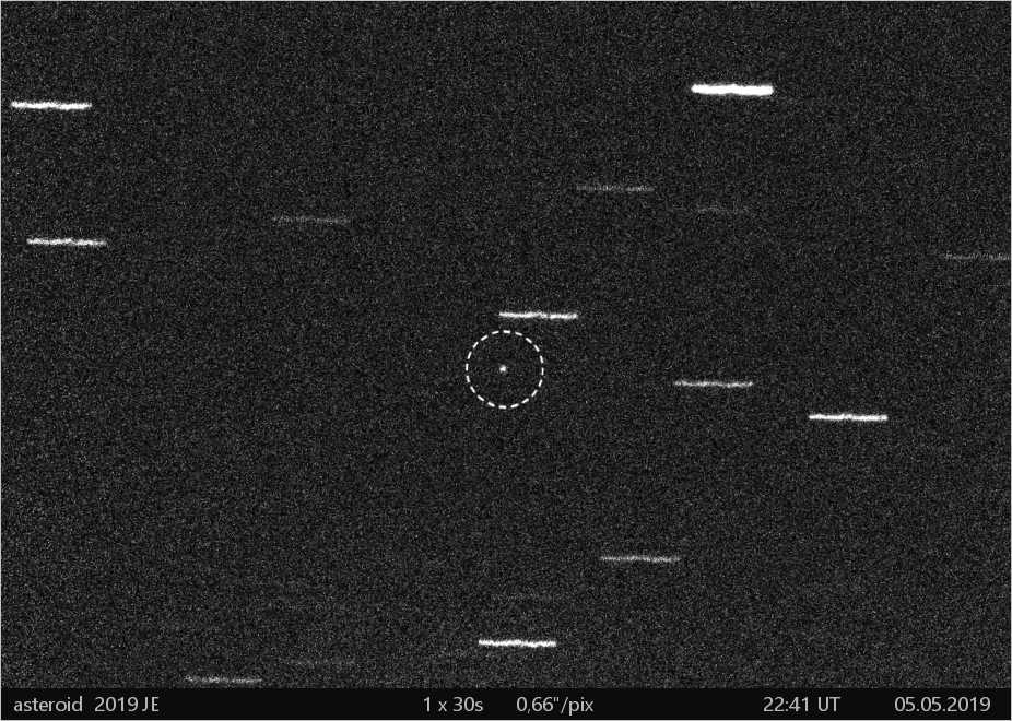 blízkozemní asteroid 2019 JE