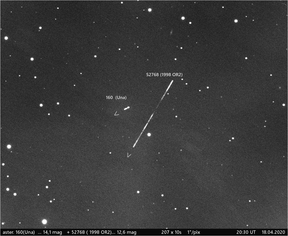 blízké ''setkání'' asteroidů