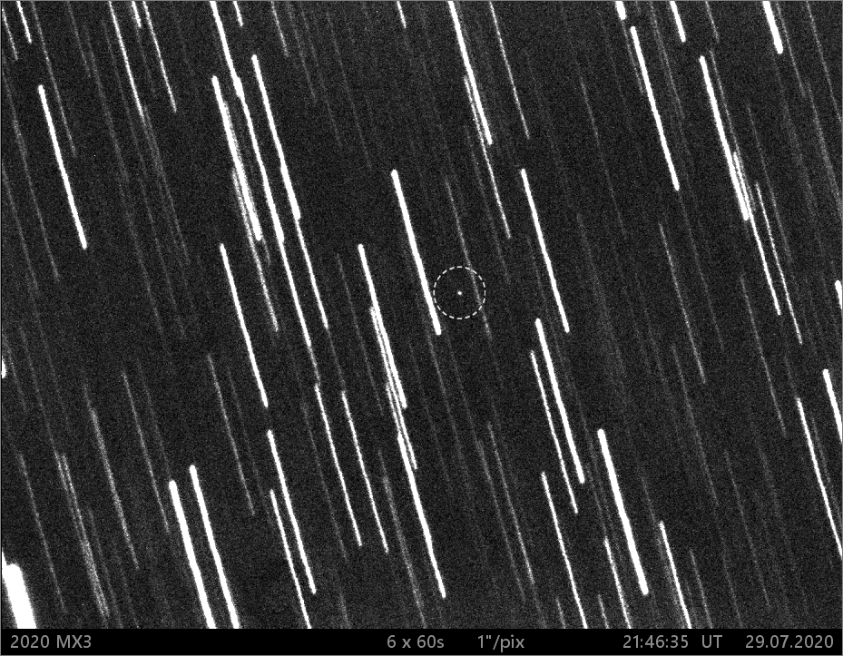 blízkozemní asteroid 2020 MX3