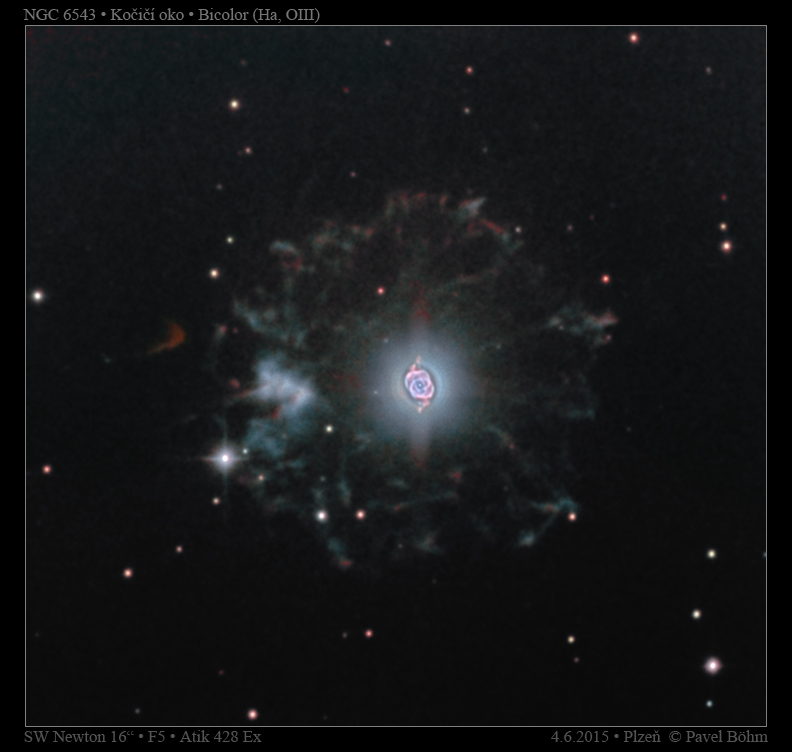 NGC6543 Bicolor (Ha, OIII)