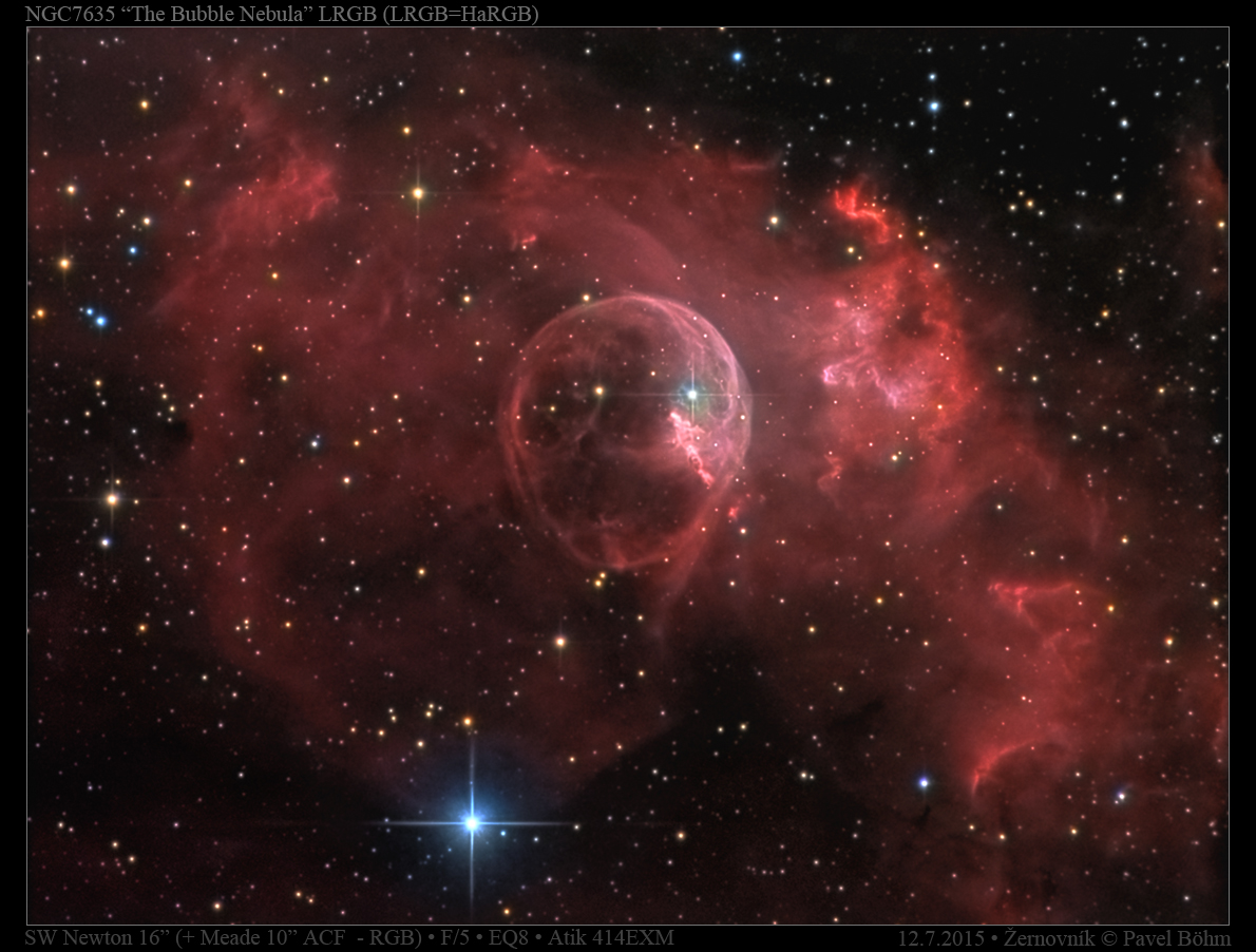 NGC7635 ''The Bubble Nebula'' v LRGB