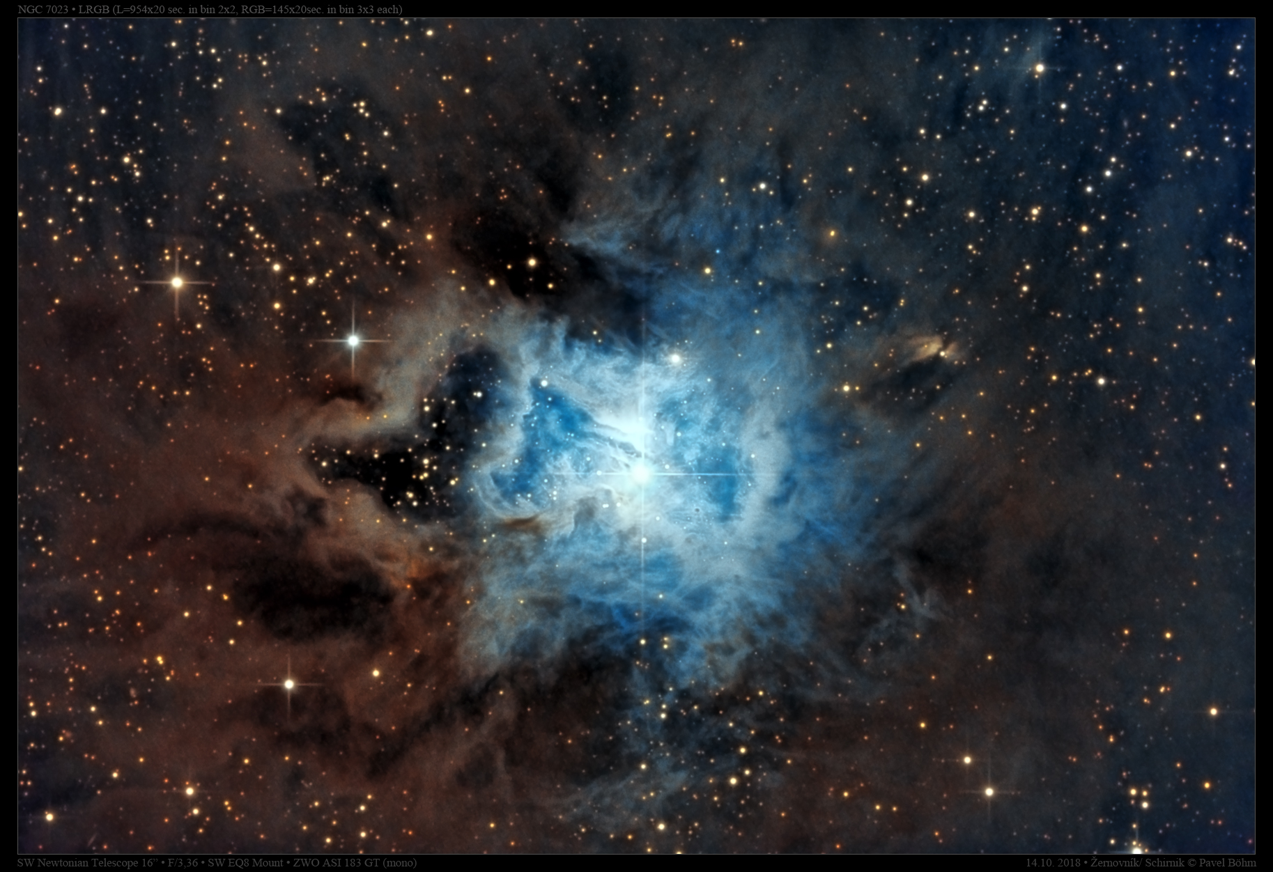 NGC7023 v LRGB