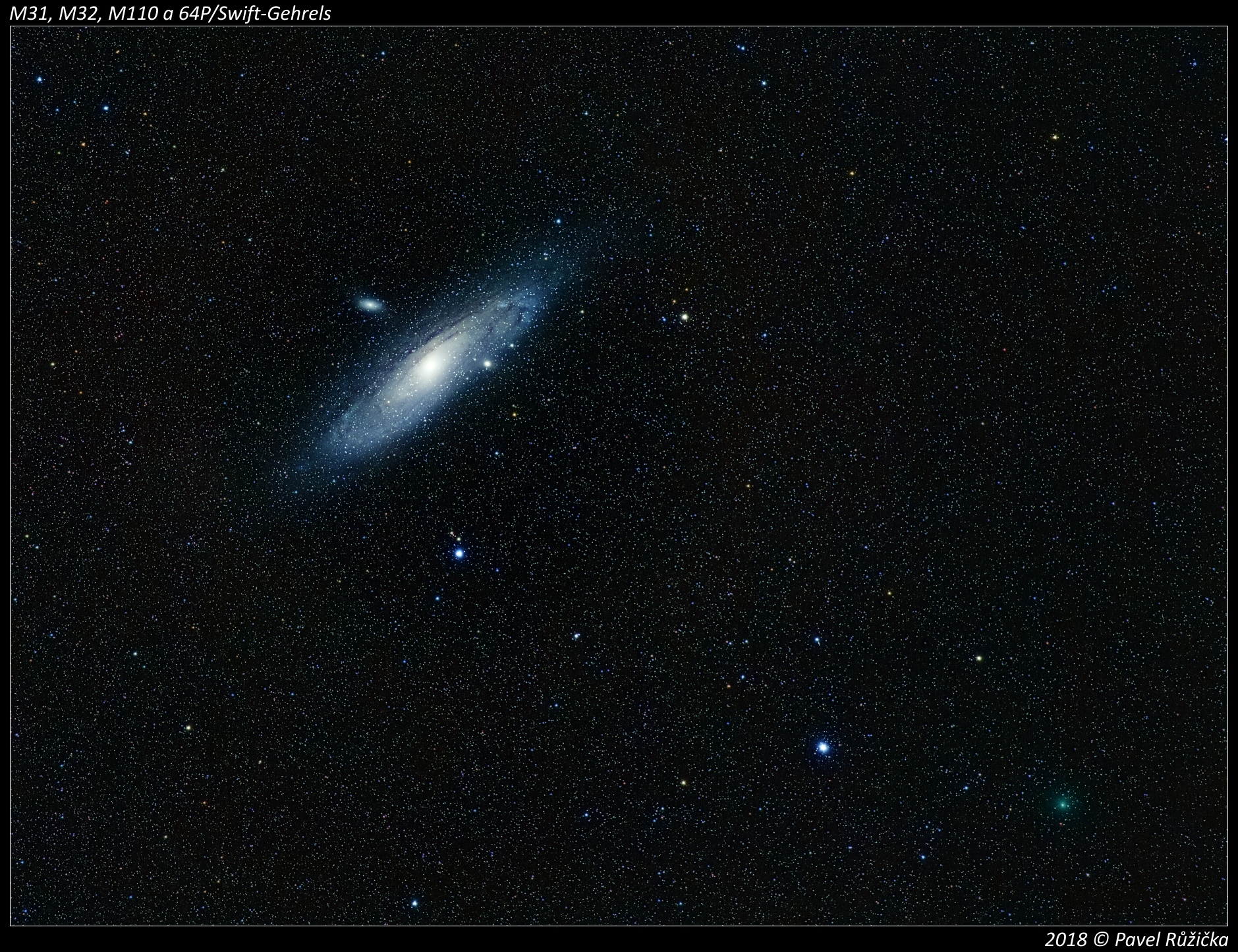 M31, M32, M110, 64P/Swift-Gehrels