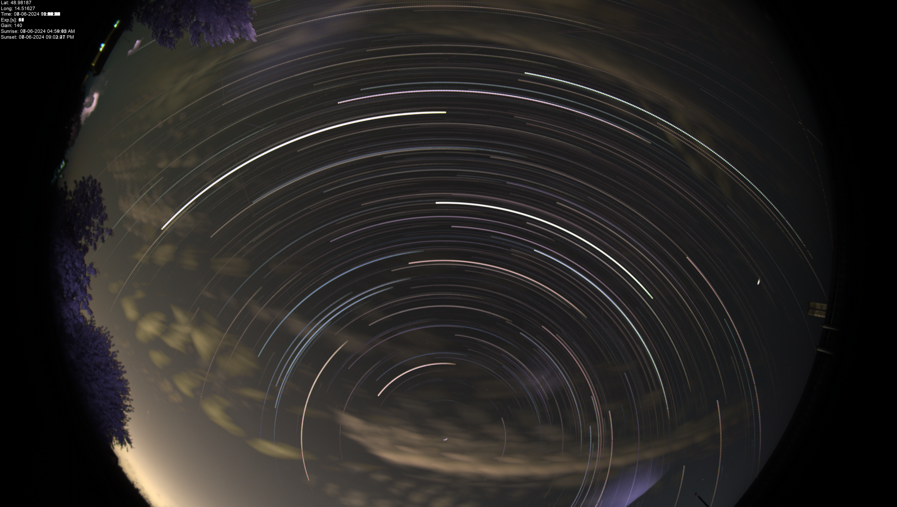 Startrails ze zahrady