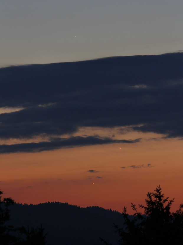 Konjunkce Jupiter, Venuše, Merkur