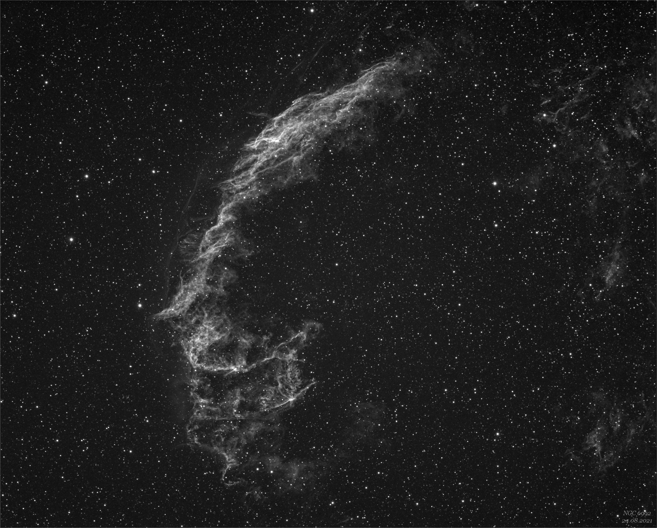 NGC6992 - zkouška filtru na RASA