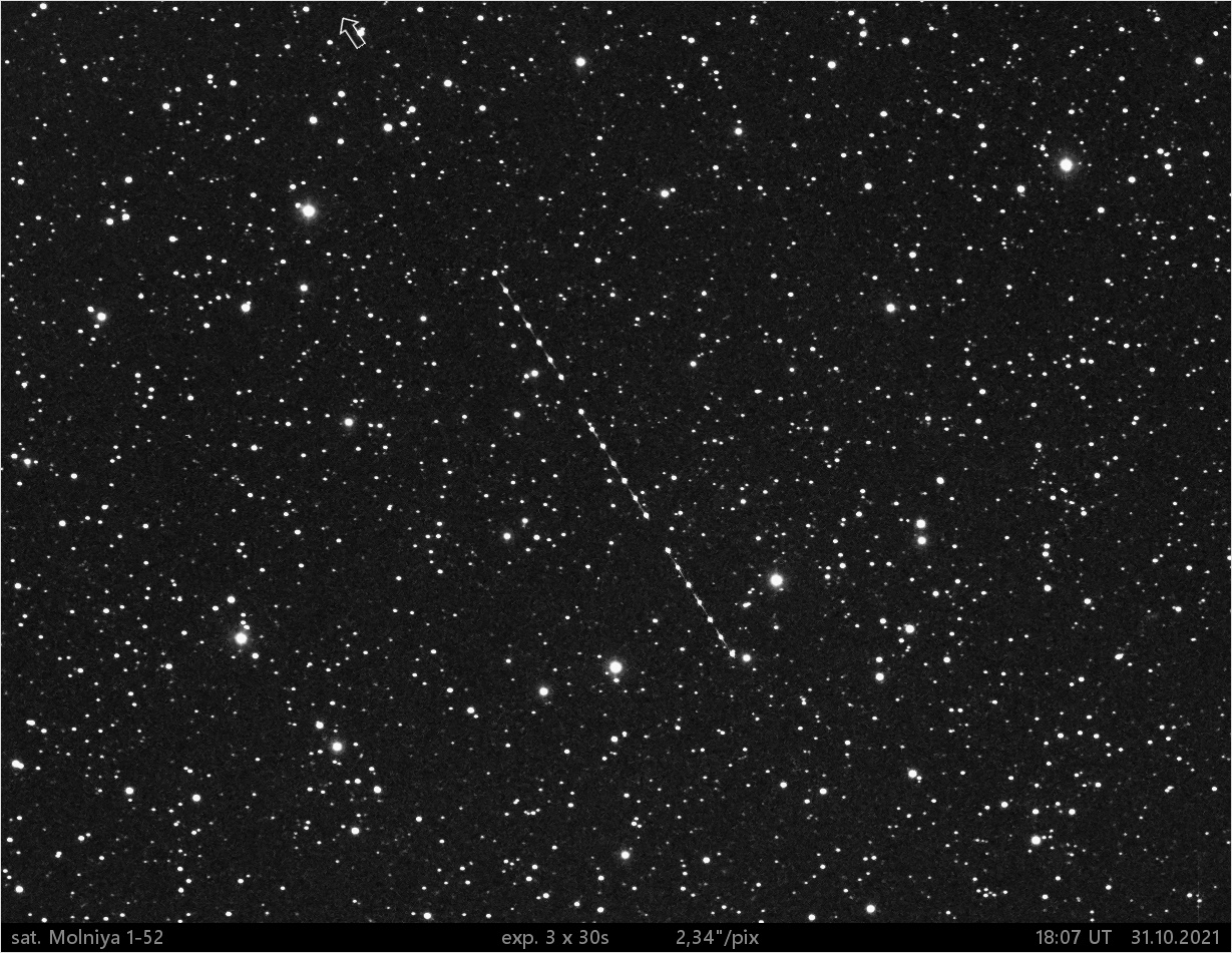rotující satelit Molniya 1-52