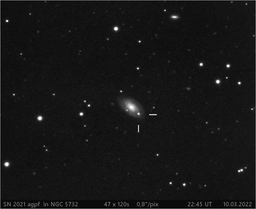 SN 2021 agpf  v NGC5732