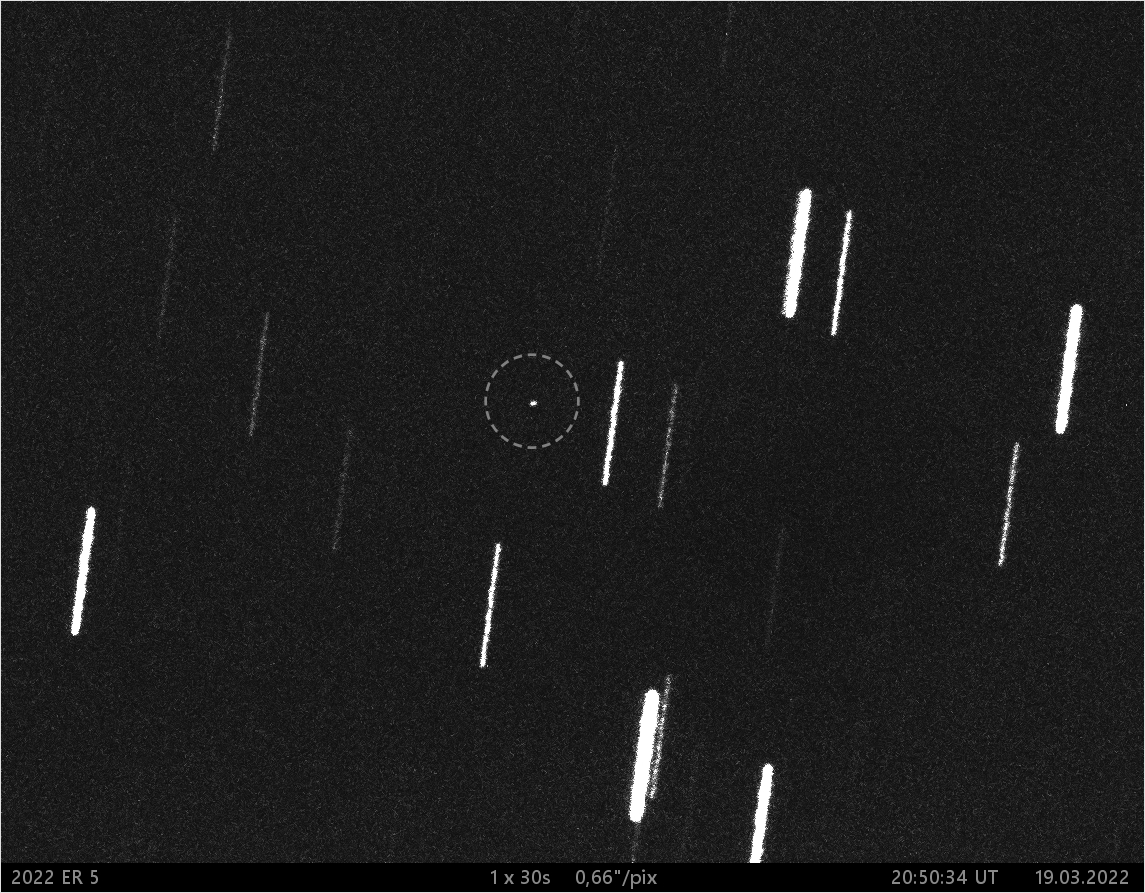 blízkozemní asteroid 2022 ER5