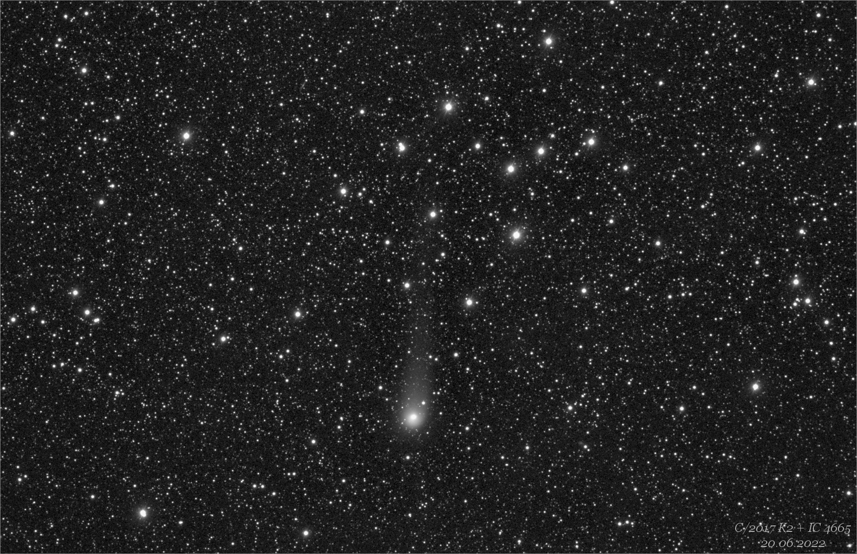 kometa C/2017 K2  + IC 4665
