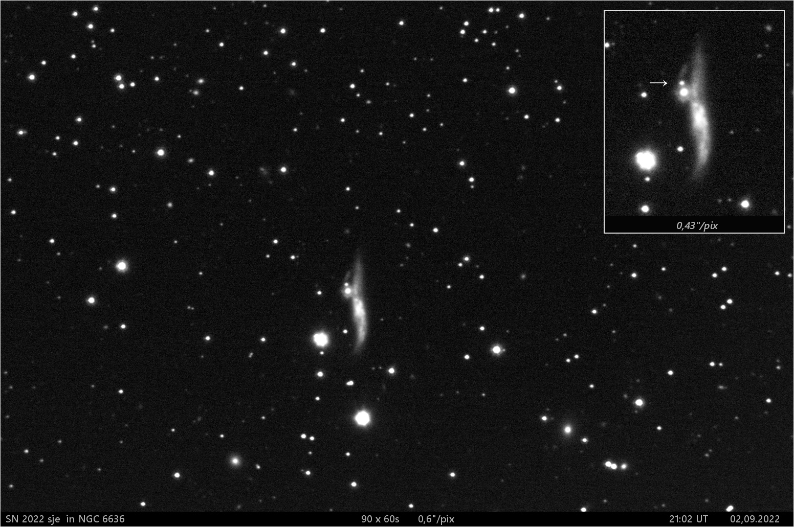 SN 2022 sje v NGC 6636