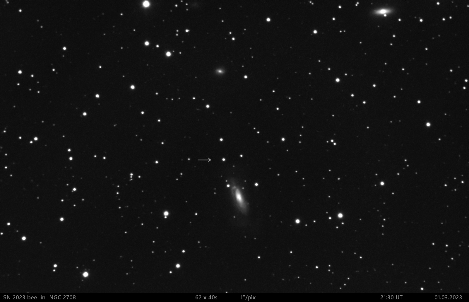 supernova SN 2023 bee v NGC 2708