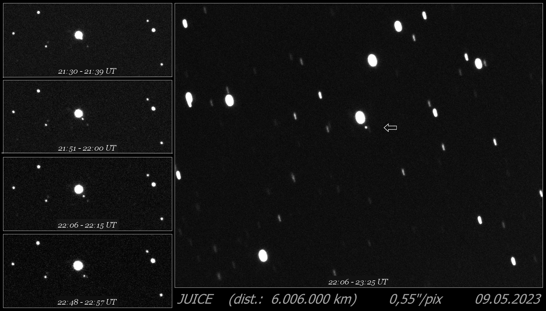 sonda JUICE - 6 mil, km
