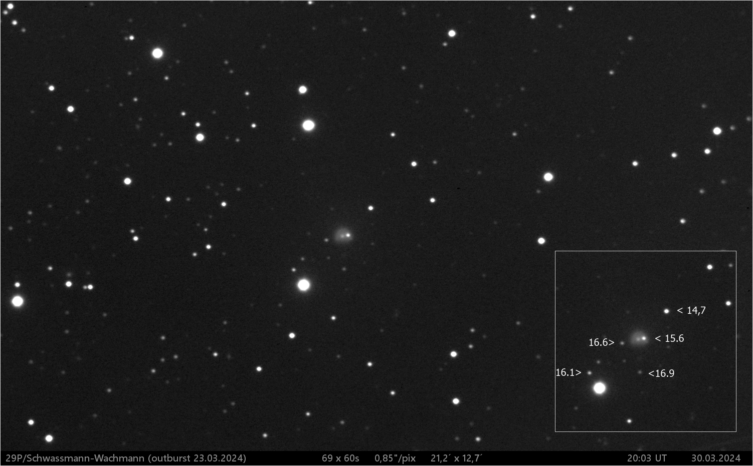 kometa 29P/Schwassmann-Wachmann