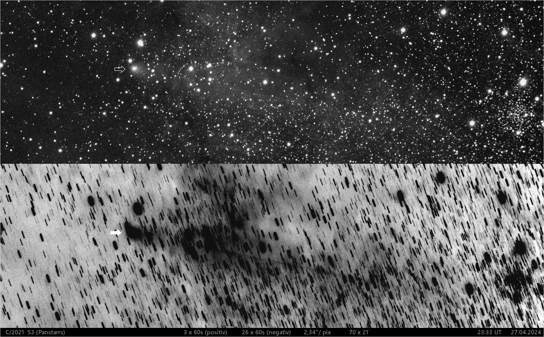 kometa C/2021 S3 (Panstarrs)