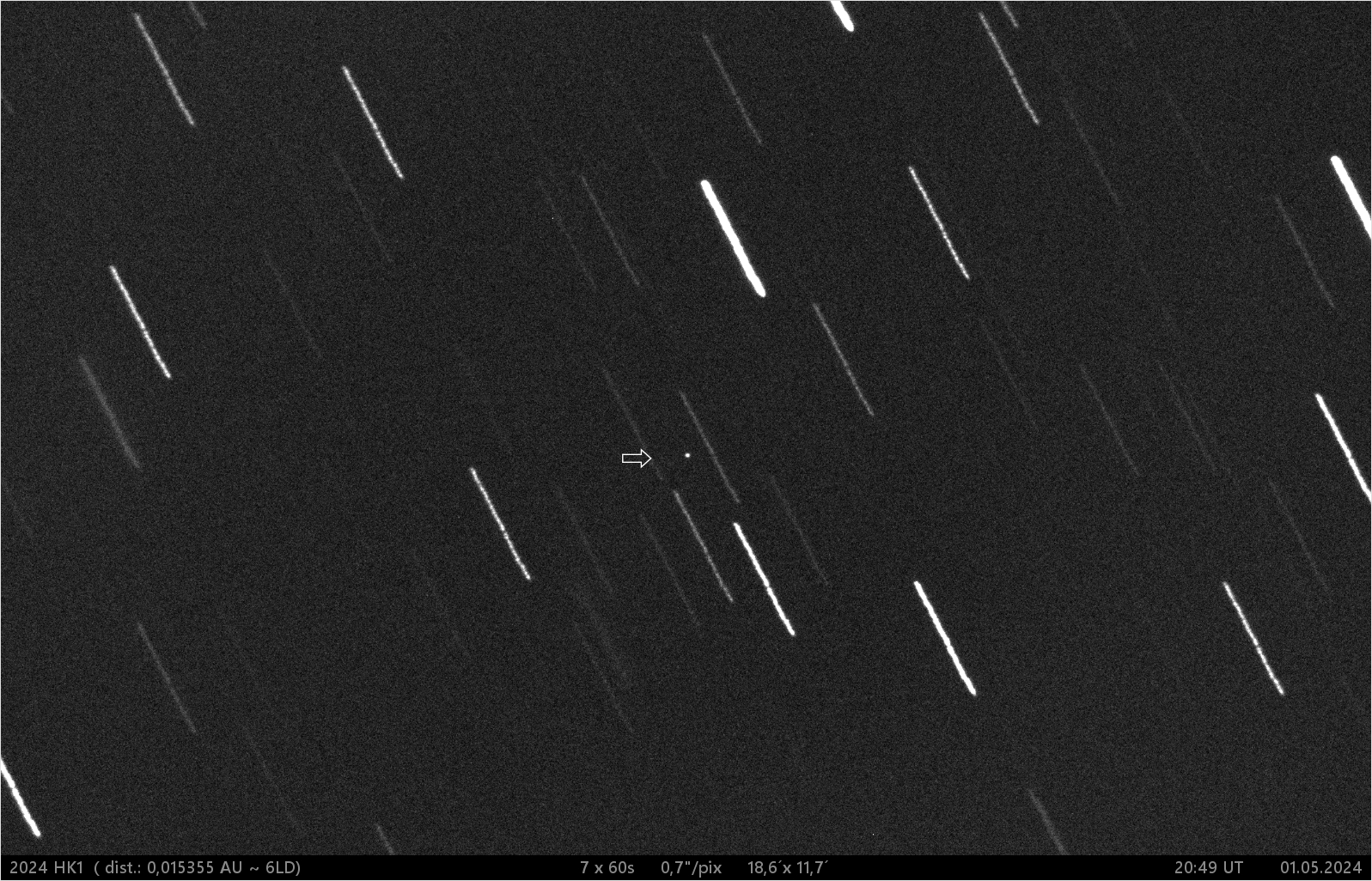 blízkozemní asteroid 2024 HK1