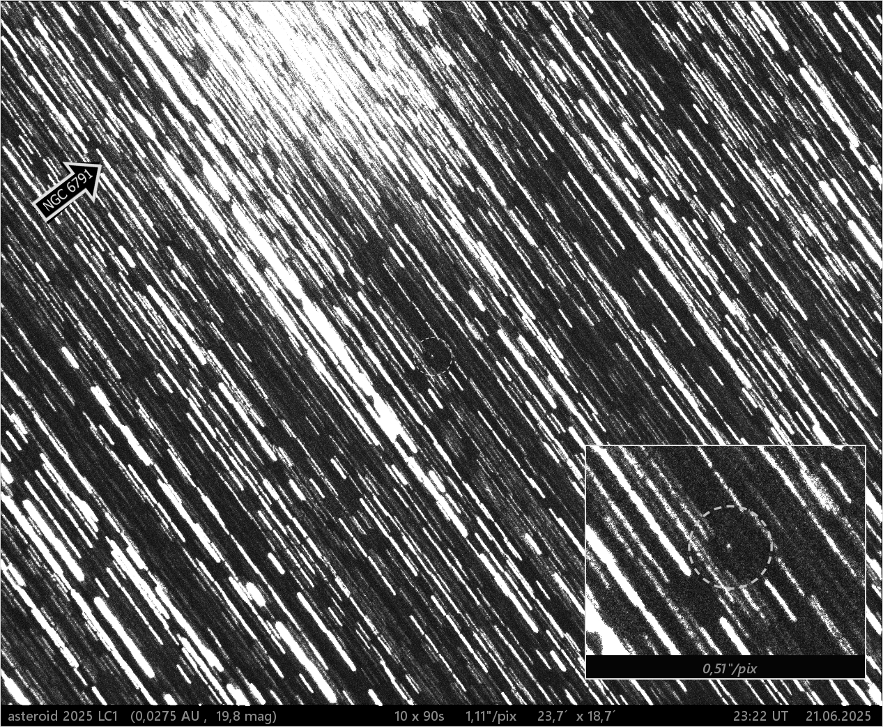 blízkozemní asteroid 2025 LC1
