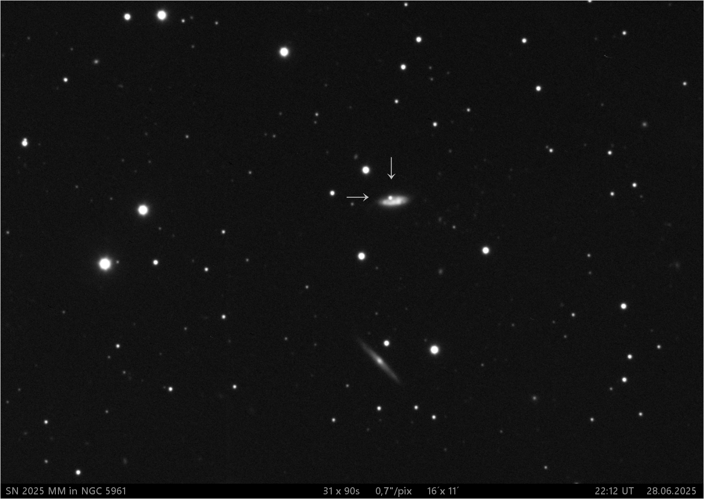 supernova SN 2025ngs v NGC5961