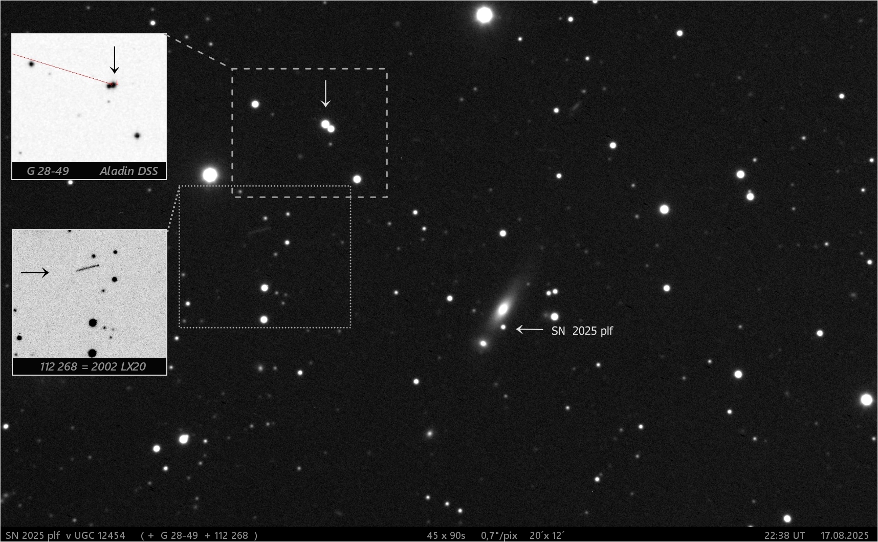 supernova SN 2025 plf v UGC12456